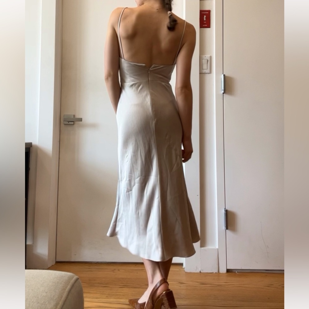 Elegant Silky Midi Dress